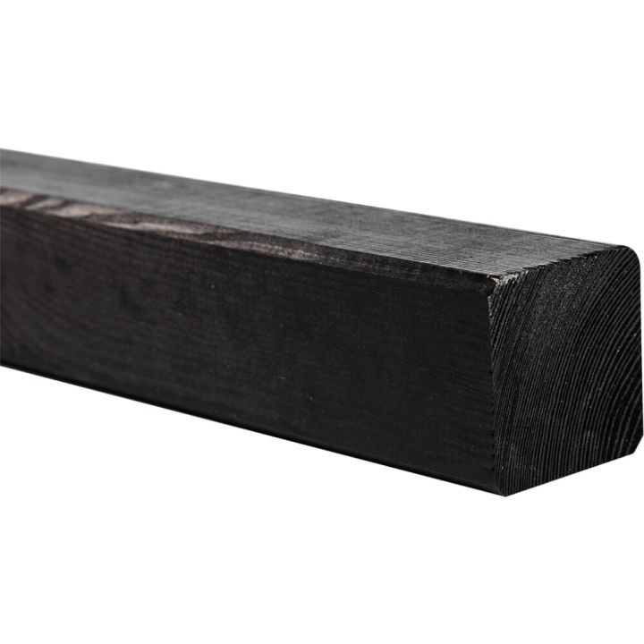 Puutolppa 6,8 x 6,8 x 188 cm musta