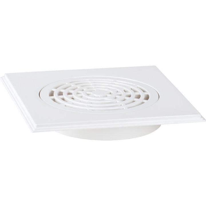 Neliö lattiakaivonkansi Gelia valkoinen 160 x 160 mm