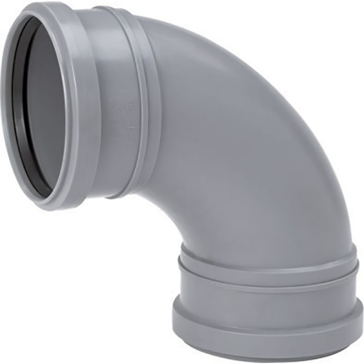 Muhvikulma Uponor 50 x 88,5°, Harmaa pyöristetty