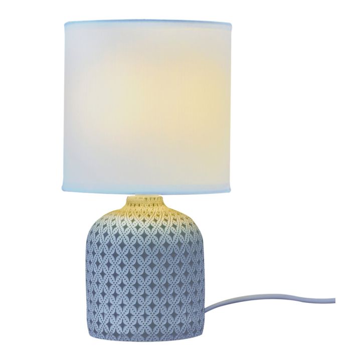 Pöytävalaisin Aneta Fideli harmaa/valkoinen 13 x 26,5 cm