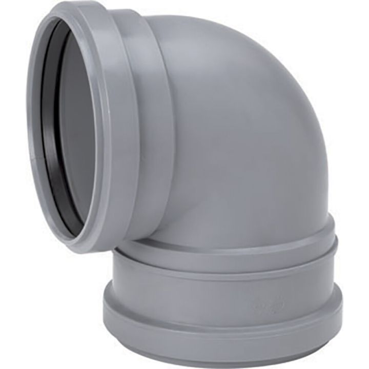 WC-muhvikulma Uponor 110 x 88,5°, Harmaa