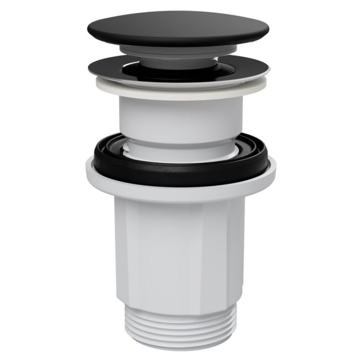 Pohjaventtiili Prevex pop-up mattamusta 1 ¼” Ø 63 mm