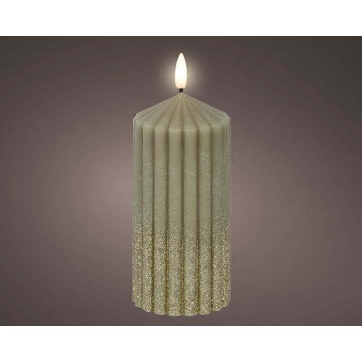 LED-kynttilä 15 cm vihreä