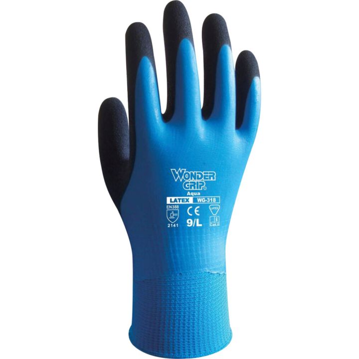 Työkäsine Wonder Grip Aqua 318