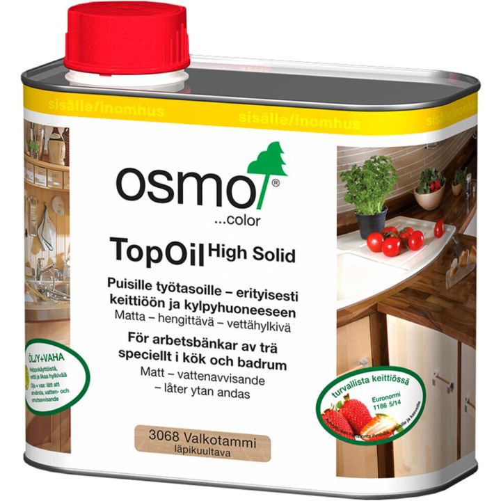 Öljyvaha TopOil 3068 Valkotammi 0,5 l Työtasoille