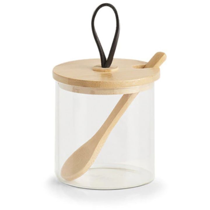 Lasipurkki kannella + lusikalla Zeller 320 ml