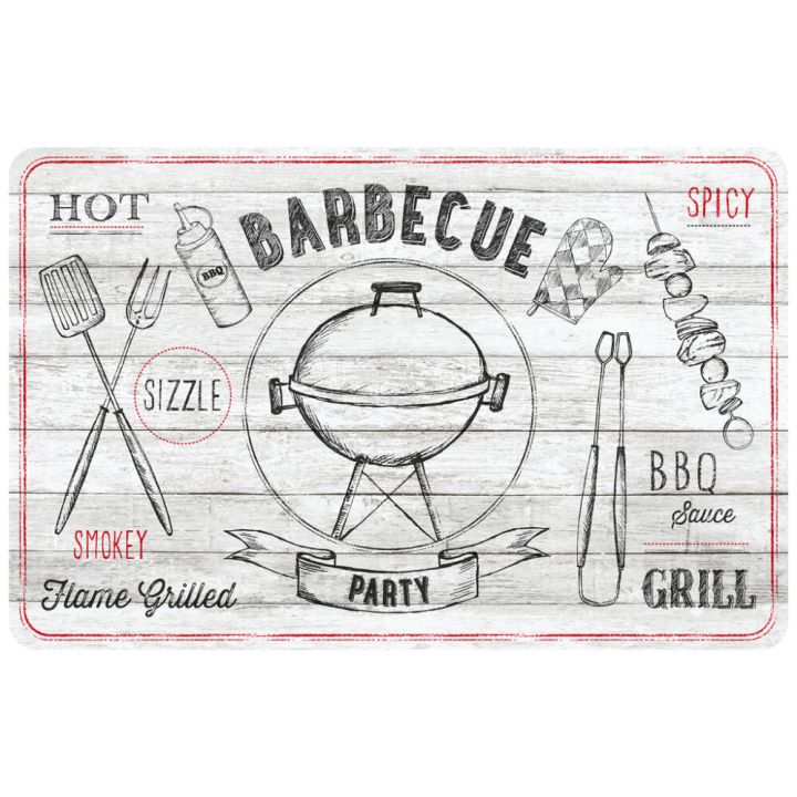 Tabletti Rio Barbecue 44 x 29 cm Valkoinen