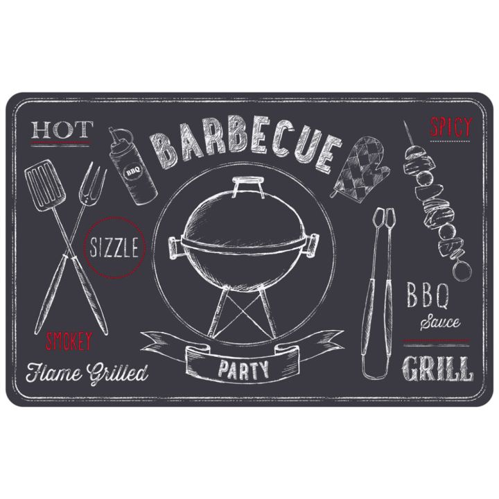 Tabletti Rio Barbecue 44 x 29 cm Musta