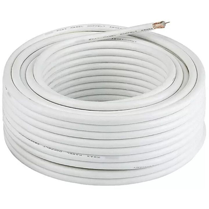 Antennikaapeli Kabelexpress 120 dB valkoinen 25 m