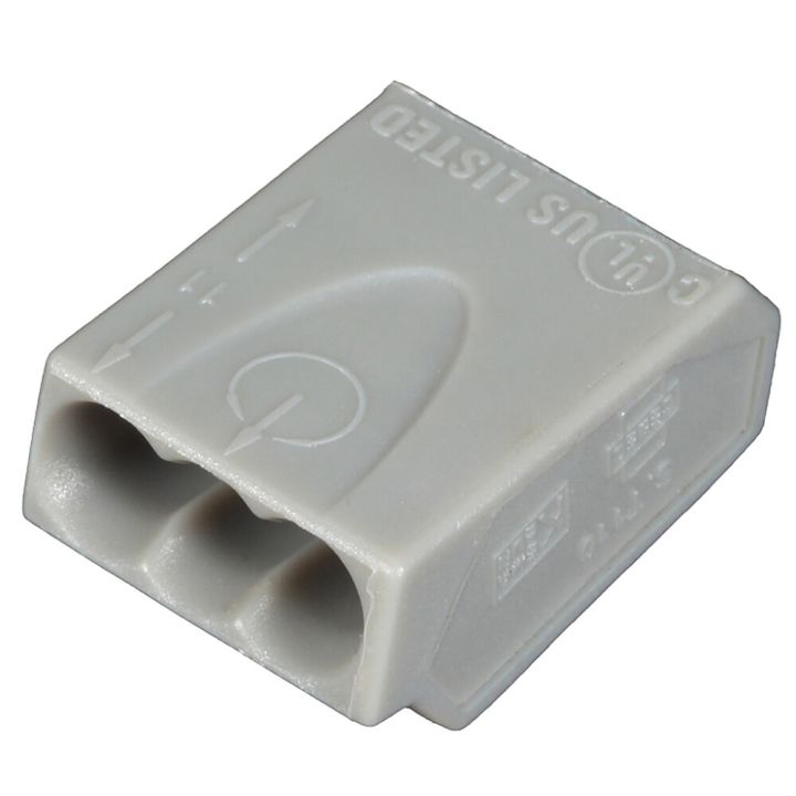 Rasialiitin Voltomat harmaa 3 x 2,5 mm² 10 kpl/pkt