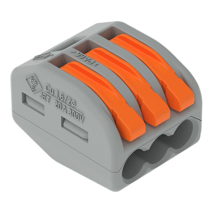 Rasialiitin Wago 222-413 harmaa 3-nap 10 kpl/pkt