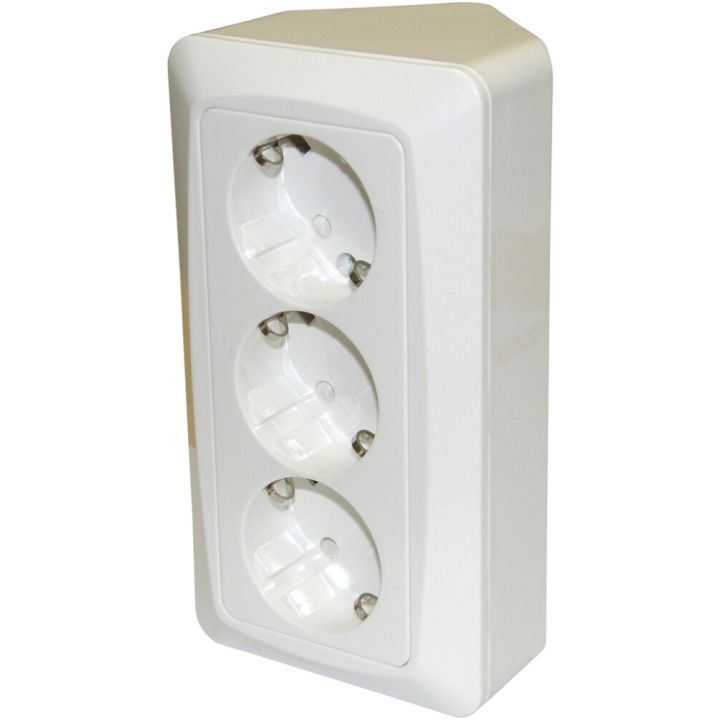 Kulmapistorasia pinta-asennukseen Etman 3-osainen maadoitettu