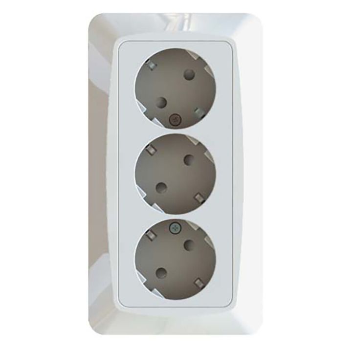 Pistorasia Etman 3-os. IP21 Valkoinen 84 x 155 mm