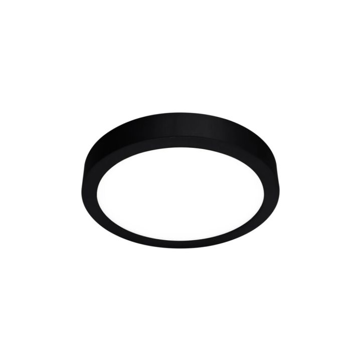 LED-paneelivalaisin Harju musta Ø 13,9 x 1,95 cm
