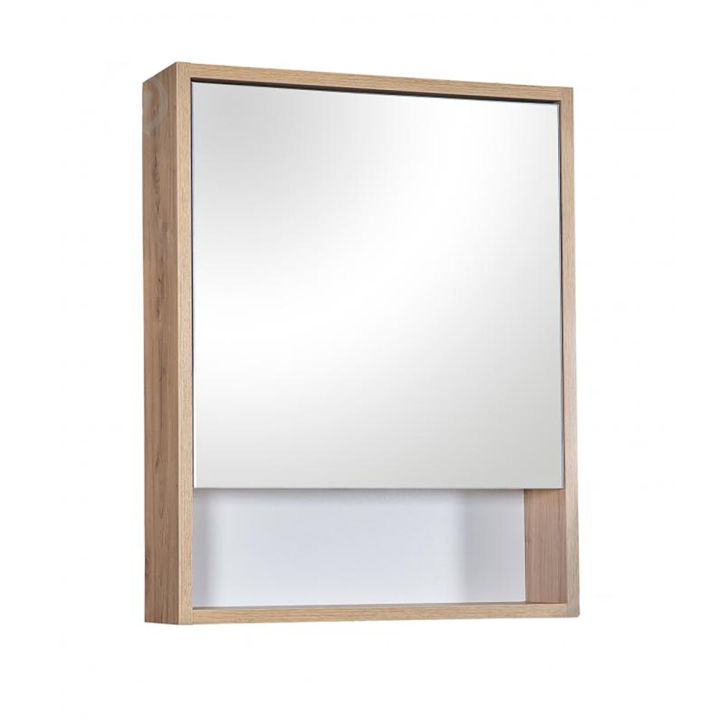 Peilikaappi Aqua Rodos Edda tammi/valkoinen 55 x 70 cm