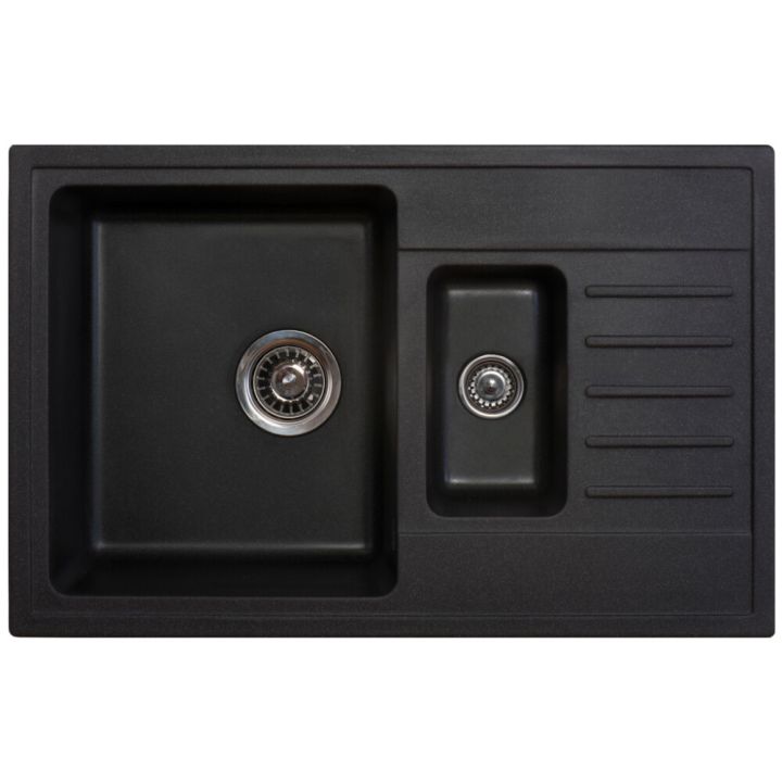 Keittiöallas Aqualine Quadro Plus musta 78 x 50 cm