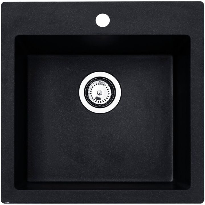 Keittiöallas Aqualine Atos musta 50 x 50 cm