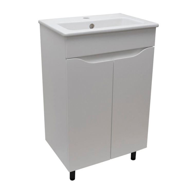 Allaskaappi Aqualine Premium Plus Slim mattavalkoinen 50 cm