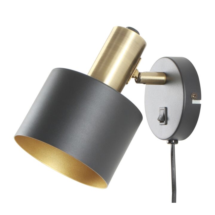 Seinävalaisin Harju musta/harjattu messinki