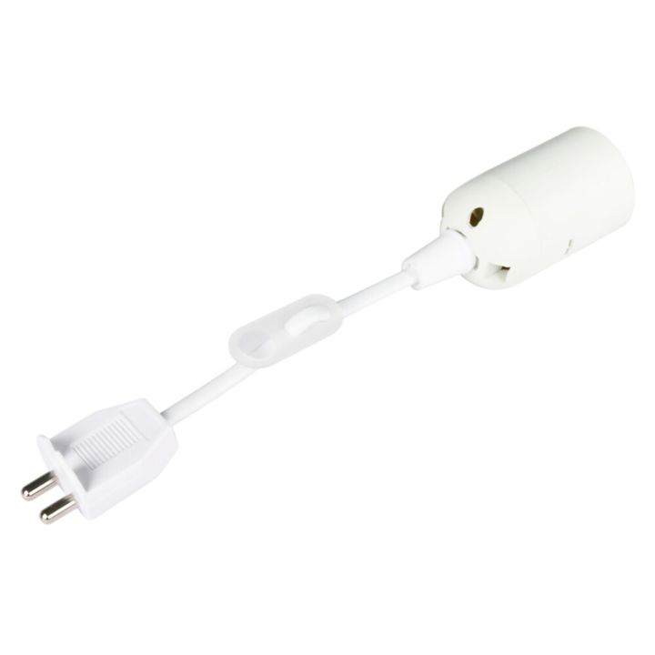 Valaisinpistotulppajohto Harju valkoinen 20 cm