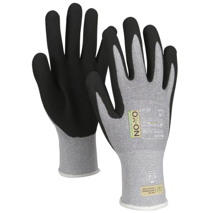 Työkäsine OX-ON Recycle Comfort 16302 vaaleanharmaa