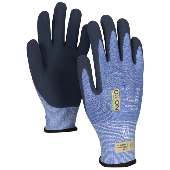 Työkäsine OX-ON Recycle Junior 16000 4-6 vuotiaille Sininen