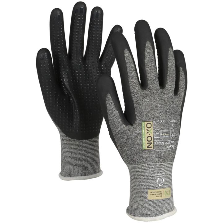 Työkäsine OX-ON Recycle Supreme 16603 harmaa