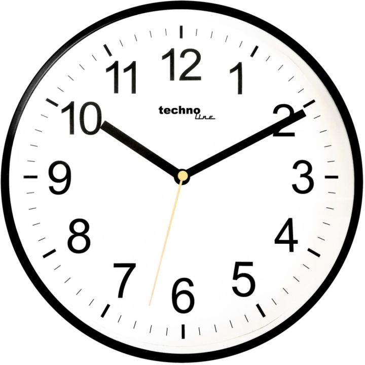 Seinäkello Technoline Office WT 630 musta/valkoinen Ø 25 cm
