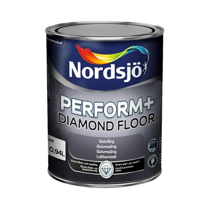 Lattiamaali Nordsjö Perform+ Diamond Floor Valkoinen 1 l
