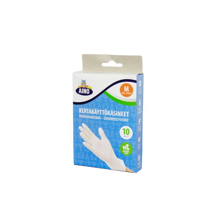Lateksikäsine 7 - 7½ Aino 10 kpl
