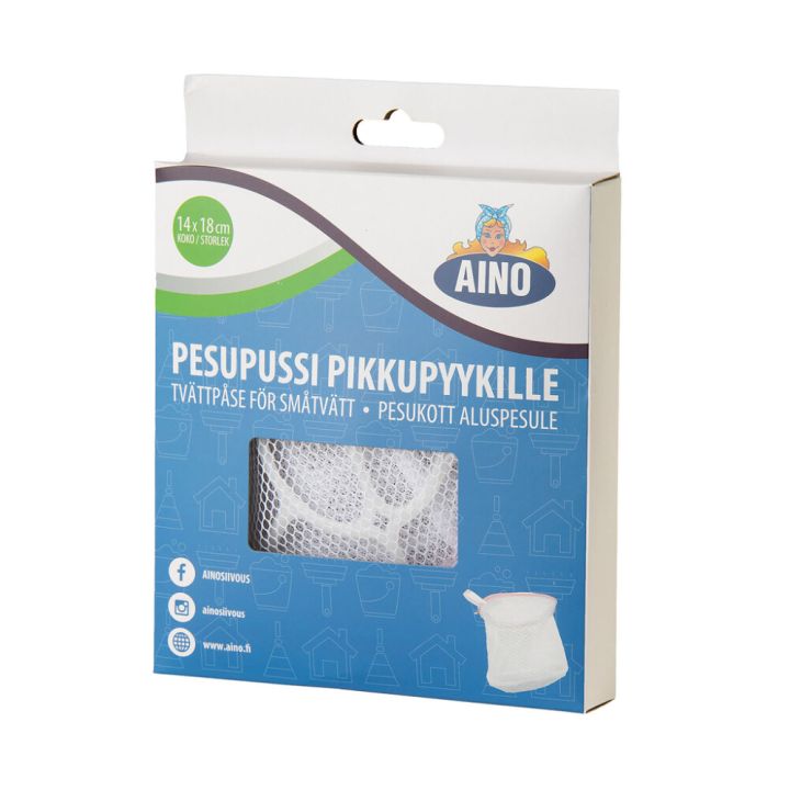 Pesupussi Aino Pikkupyykille Valkoinen 14 x 18 cm