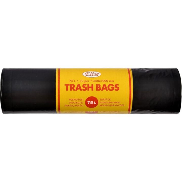 Jätesäkki McLean 75 l 10 kpl Musta