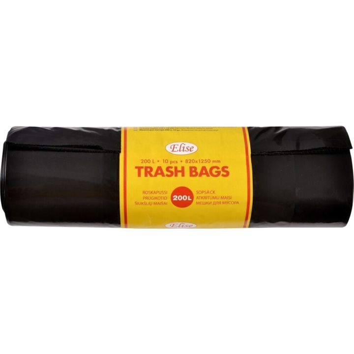 Jätesäkki McLean 200 l 10 kpl Musta