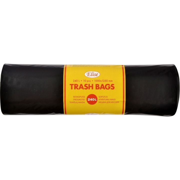 Jätesäkki McLean 240 l 10 kpl Musta