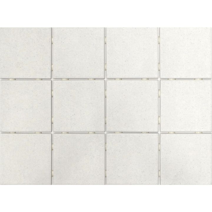 Lattialaatta Tundra Dot valkoinen 10 x 10 cm