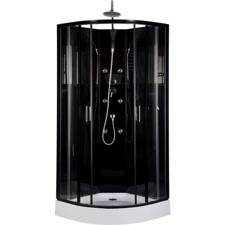 Suihkukaappi Harma Black Onyx 85 x 85 cm