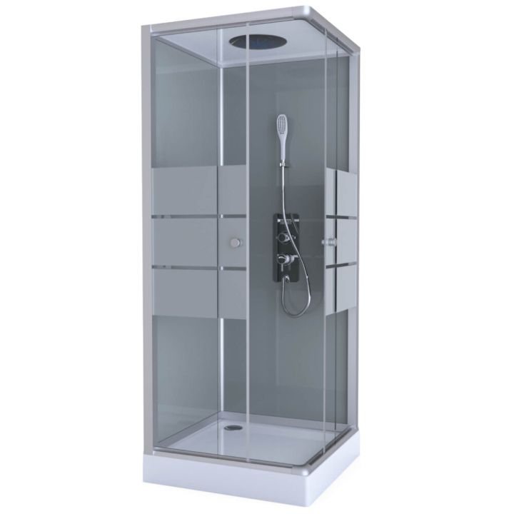 Suihkukaappi Harma Luuna Harmaa 90 x 90 x 215 cm