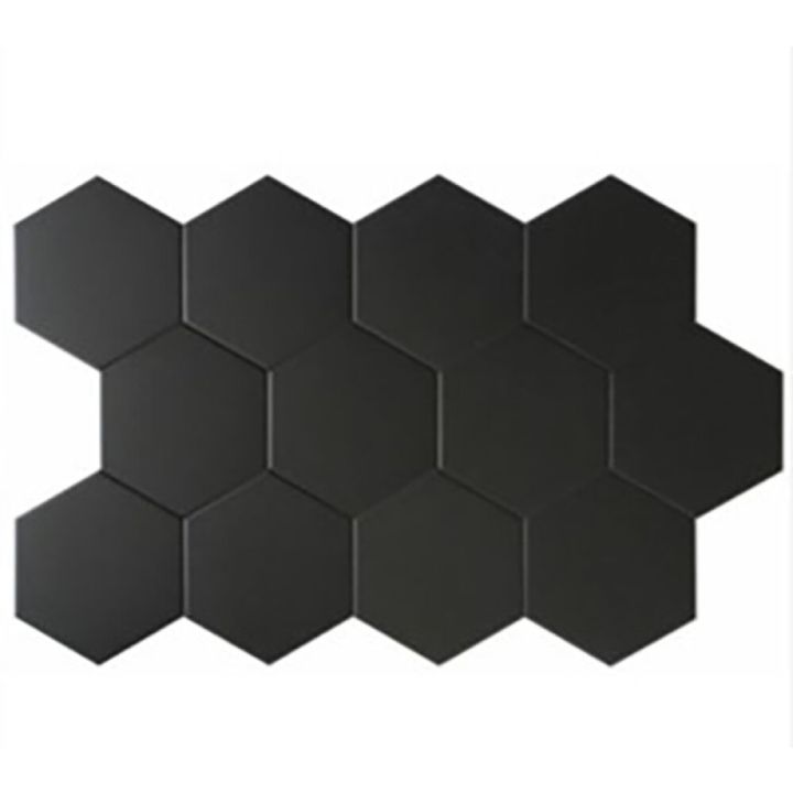 Lattialaatta Essence Hexagon Musta 14 x 16 cm