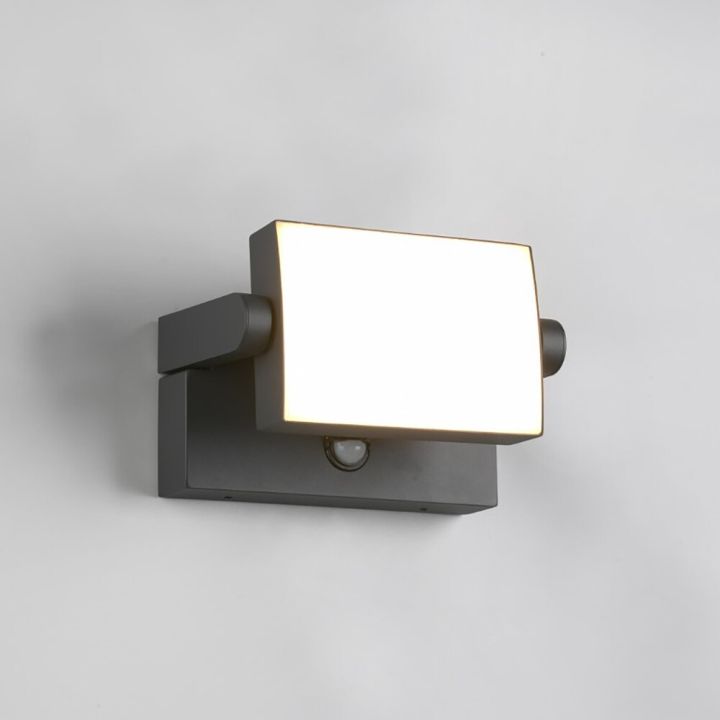 Ulkoseinävalaisin Trio Kansas liiketunnistimella antrasiitti 20 x 10 cm