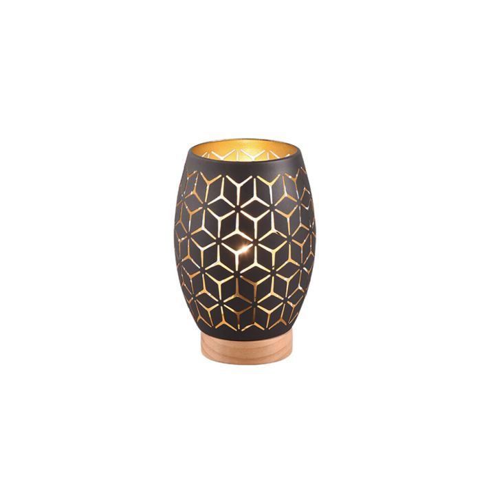 Pöytävalaisin Trio Bidar musta/kulta