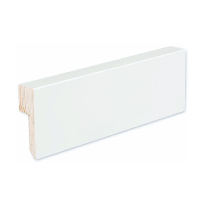 Jalkalista johtouralla 4 kpl Siparila KIILLE 20 x 70 x 3600 mm puhdas valkoinen