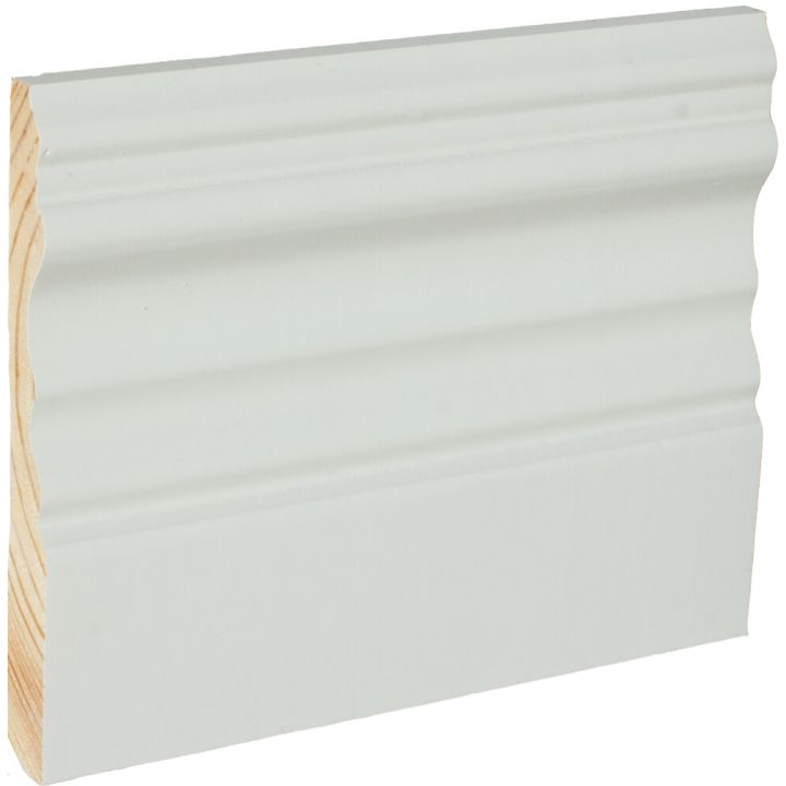 Peitelista/jalkalista 5 kpl Siparila KINOS 15 x 120 x 3600 mm puhdas valkoinen