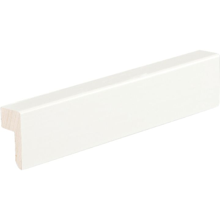 Jalkalista johtouralla 8 kpl Siparila KIILLE 20 x 42 x 3600 mm puhdas valkoinen