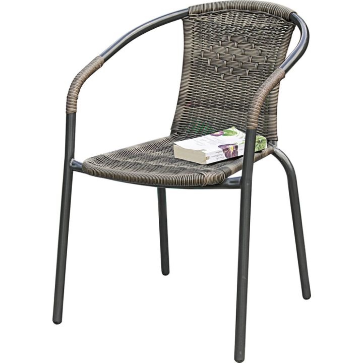 Puutarhatuoli Maike pinottava harmaa