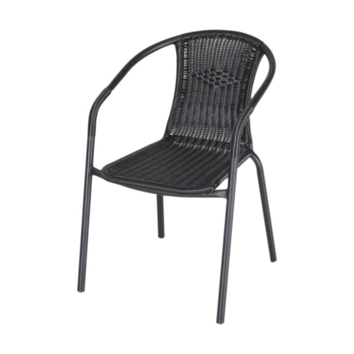 Puutarhatuoli Maike pinottava musta