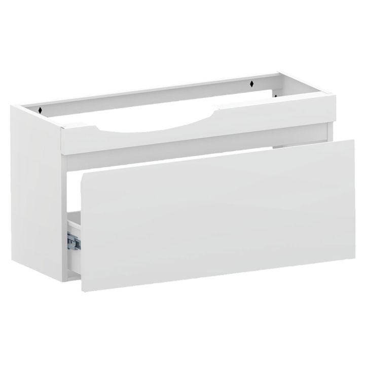 Allaskaappi Polaria Laval vasen valkoinen 90 cm