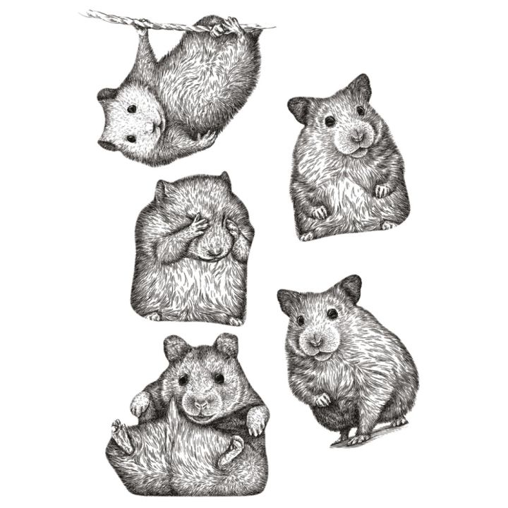 Sisustustarra Plage Hamsterit 2 kpl 29,7 x 21 cm