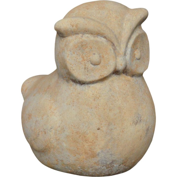 Puutarhapatsas pöllö terracotta antique