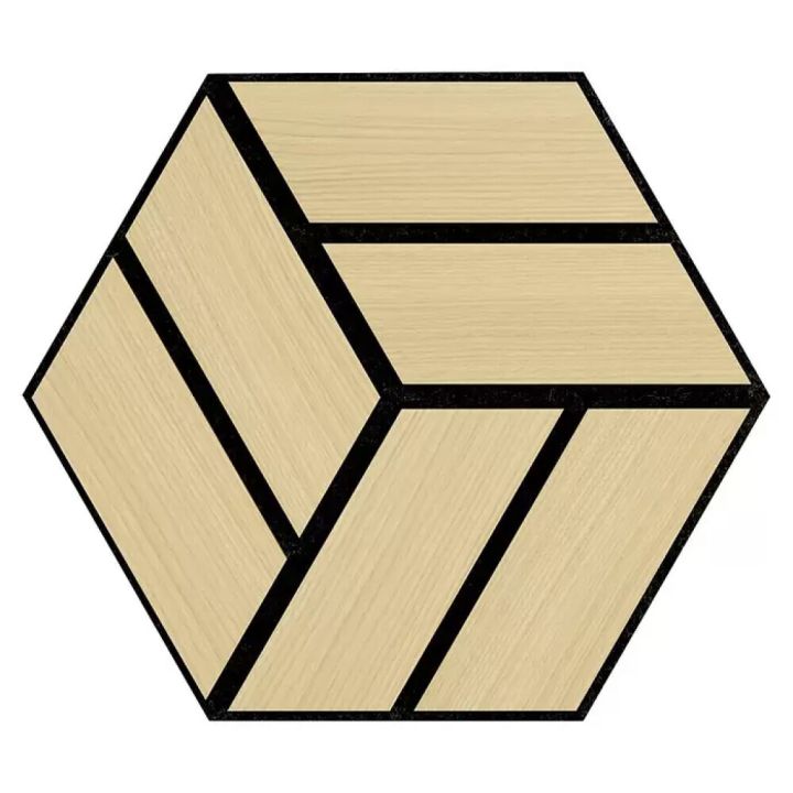 Akustiikkapaneeli Sonido  Hexagon vaalea tammi 18 x 260 x 300 mm 6 kpl