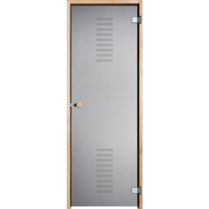 Saunan lasiovi Vihtan Harmaa Viiva Tervaleppäkarmi